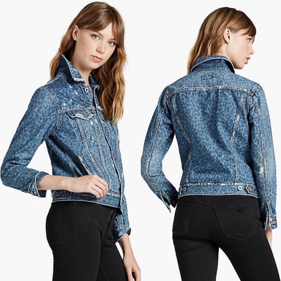 Lucky Brand Jackets & Blazers - Lucky Brand Tomboy Trucker Leopard Jean Jacket